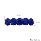 Premium Vietnamese Cobalt Blue Spinel 5 Stone Ring in Rhodium Overlay Sterling Silver 5.10 Ct._8102156_5