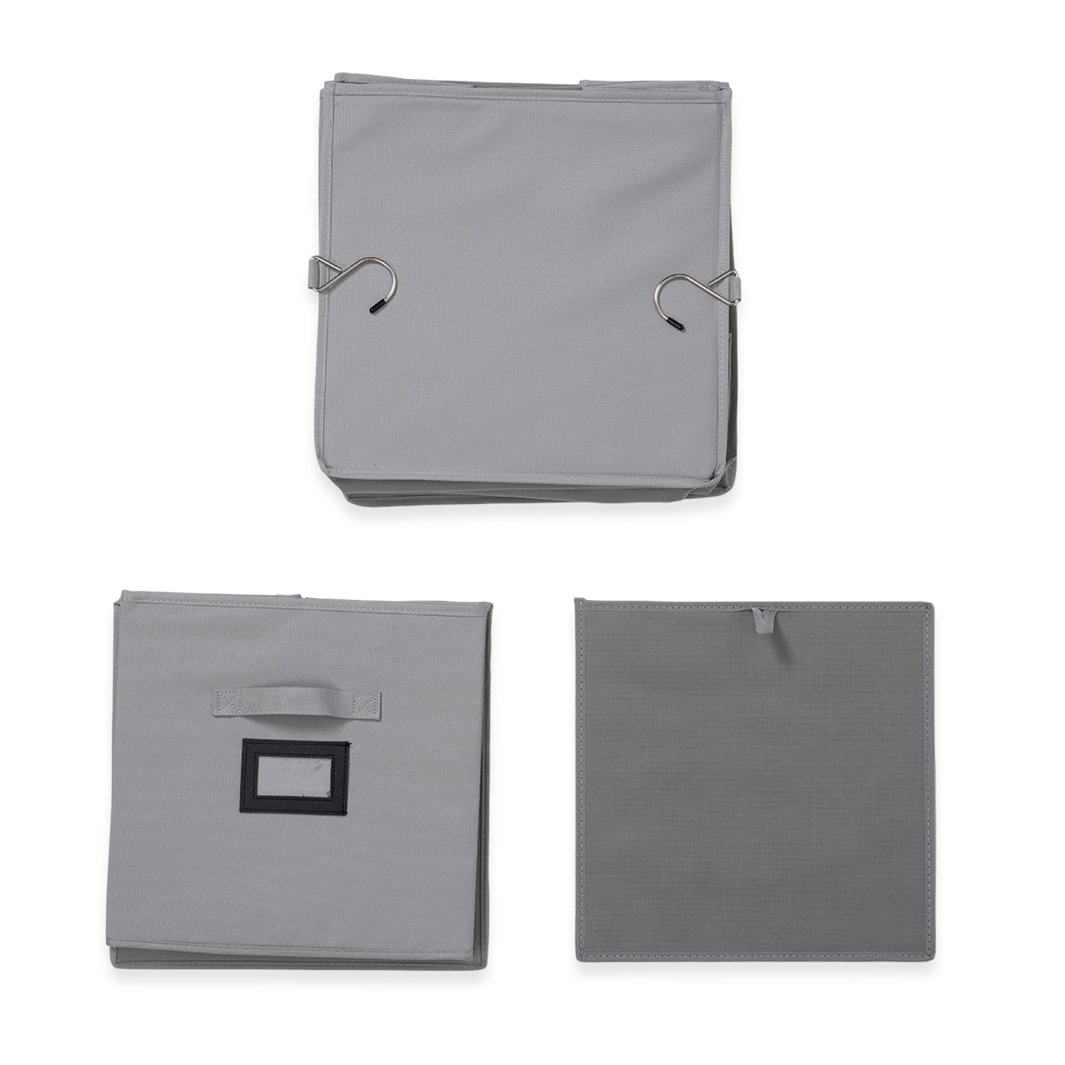 5-Shelf Hanging Closet Storage Organiser with Removable Drawer Box - Grey 8102242 7