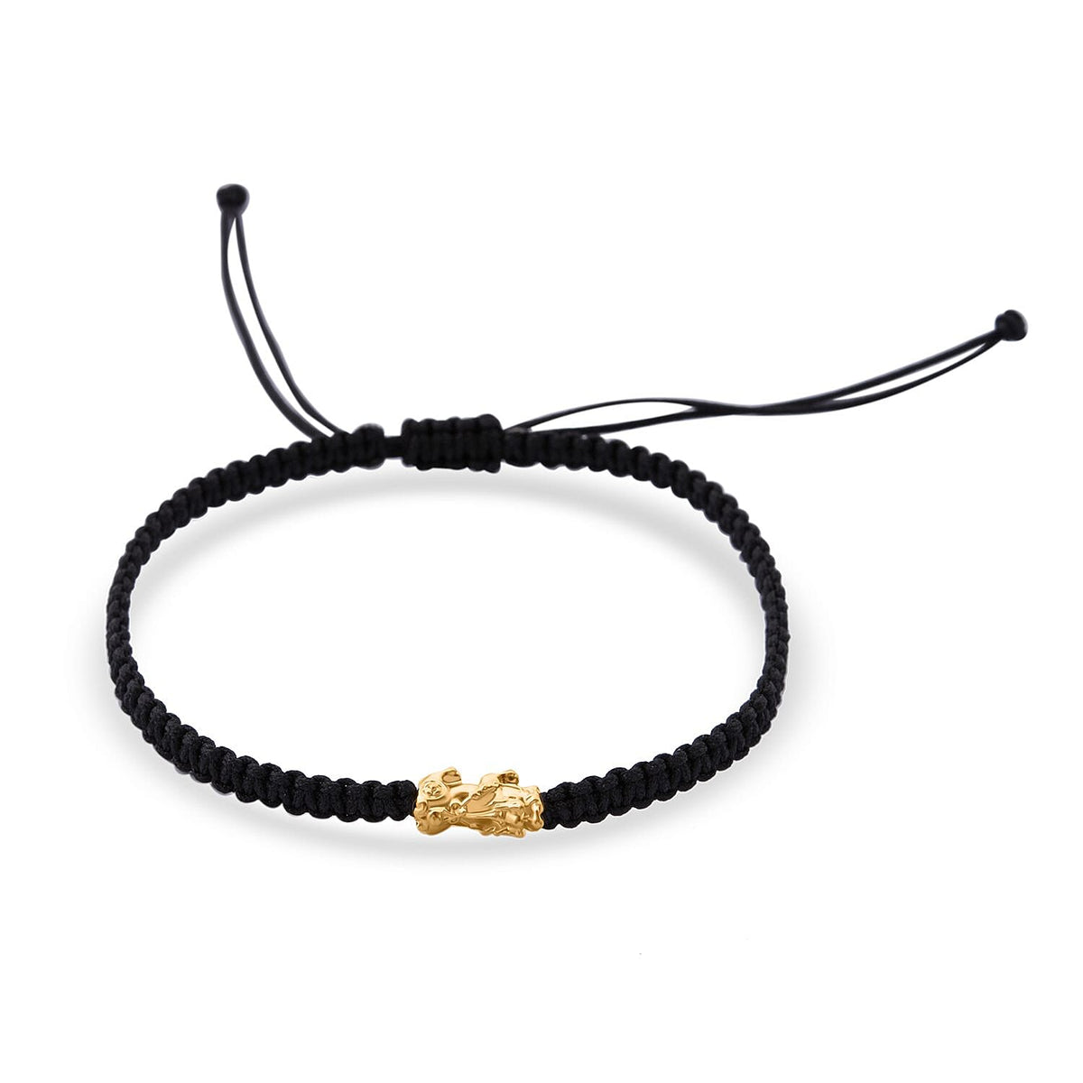 24K (99.99% Purity) Yellow Gold Pixiu Thread Adjustable Bracelet (Size - 6.5 to 9.5) 8102299 0