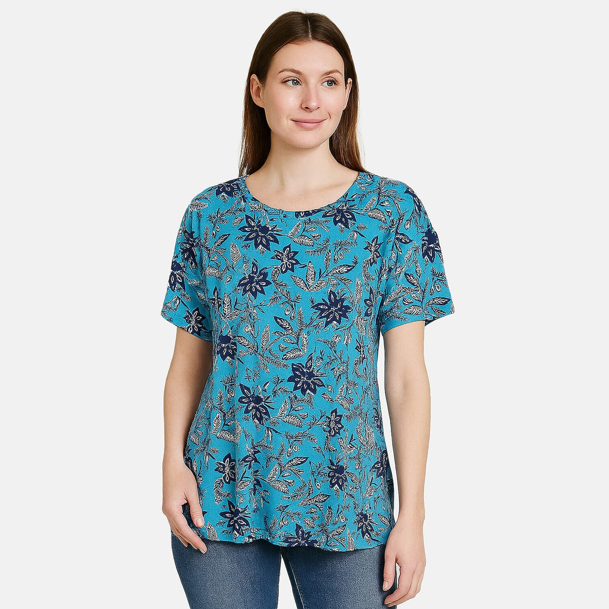 Sugar Crisp Woven Top (Size - Medium) - Turquoise V32557726 0