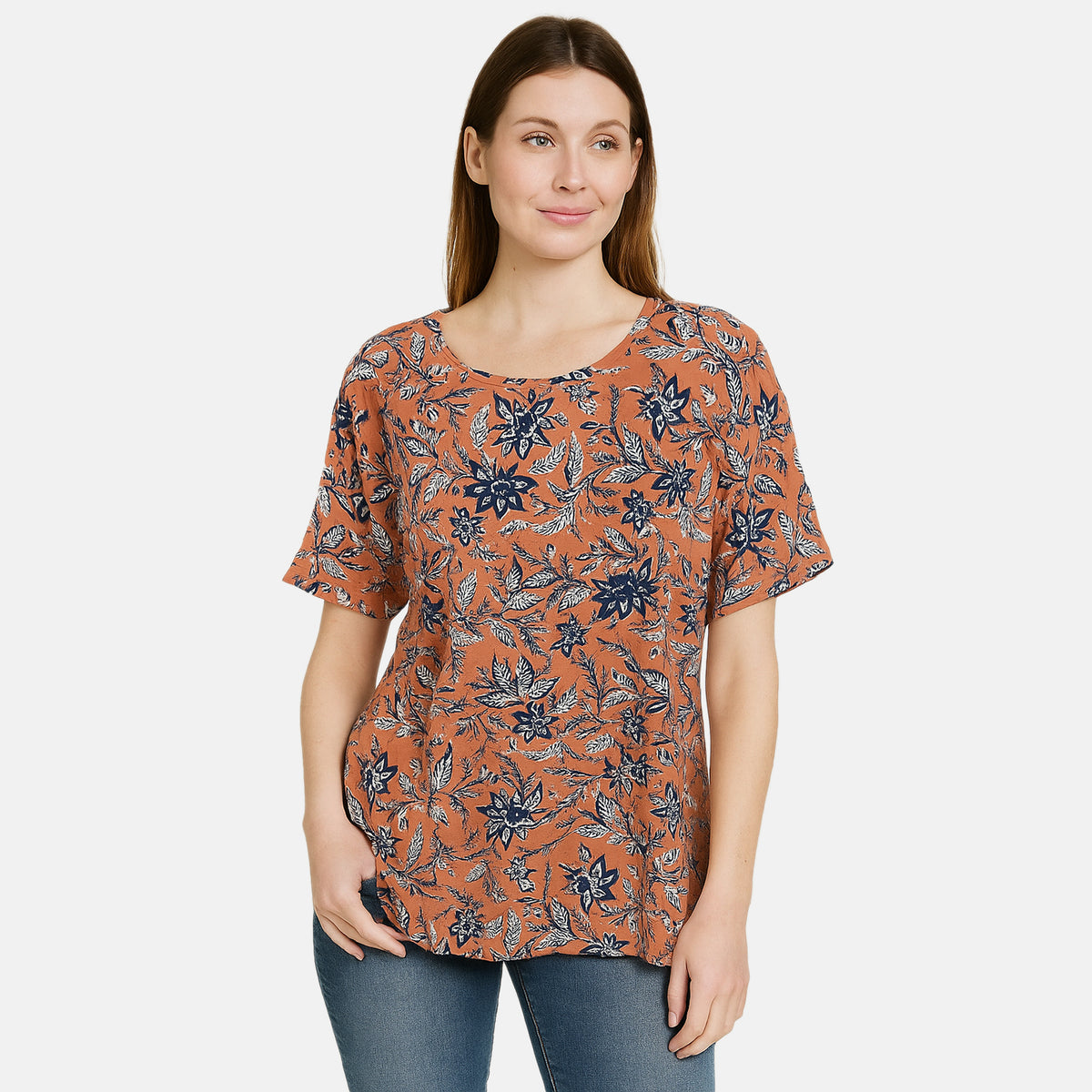 Sugar Crisp Woven Top (Size - XL) - Coral V32561892 0