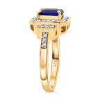 Blue Spinel & Moissanite Ring in Vermeil Yellow Gold Plated Sterling Silver 1.54 Ct._8103123_3