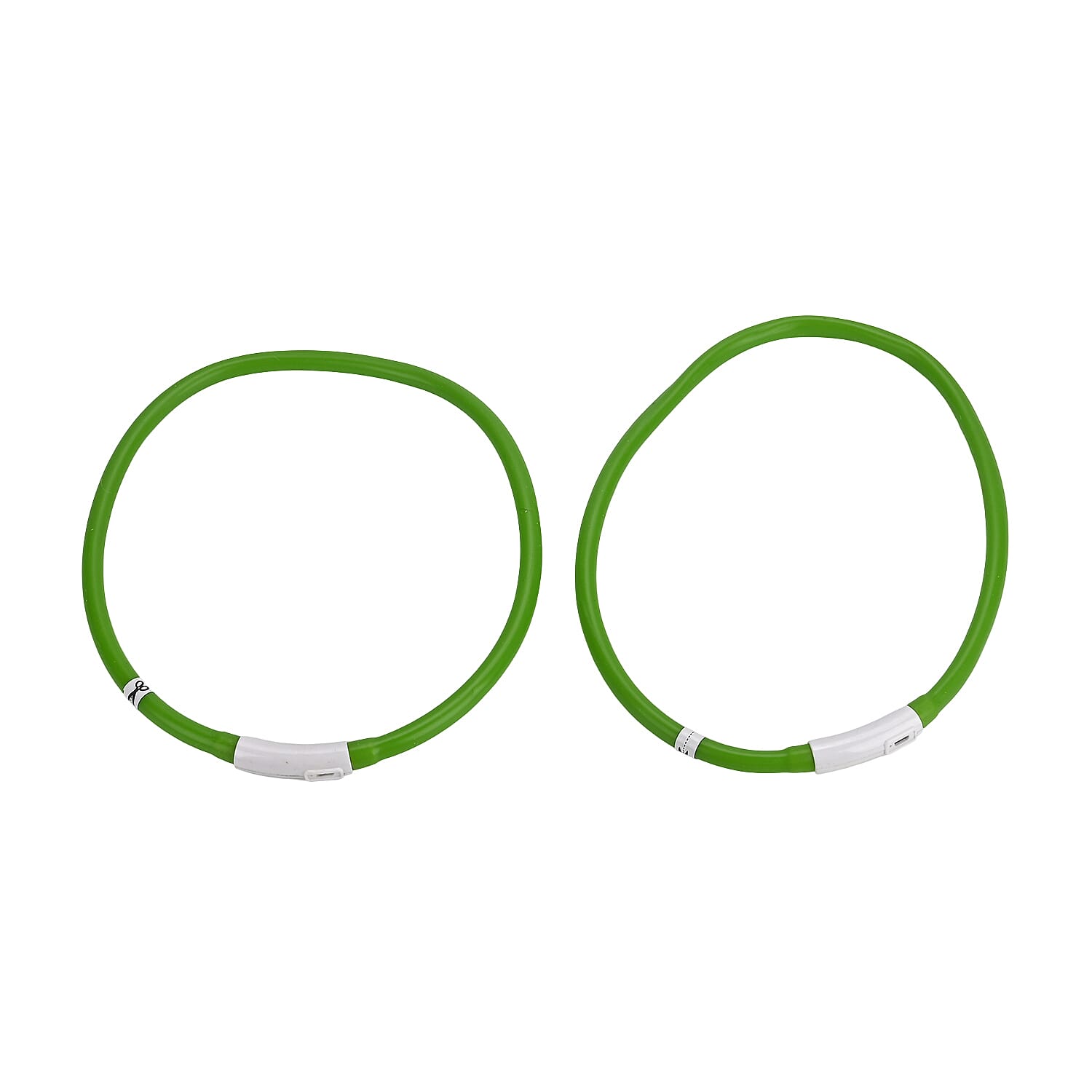 Set of 2 LED Pet Glow Collars | USB Rechargeable LED Pet Collars for Night Walk - Green V32364060 0