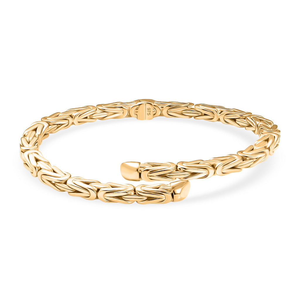 BIGGEST CLEARANCE DEAL - Ottoman Treasures 9K Yellow Gold Byzantine Bangle (Size 7.5 Adjustable), Gold Wt. 18.01 Gms._8103784