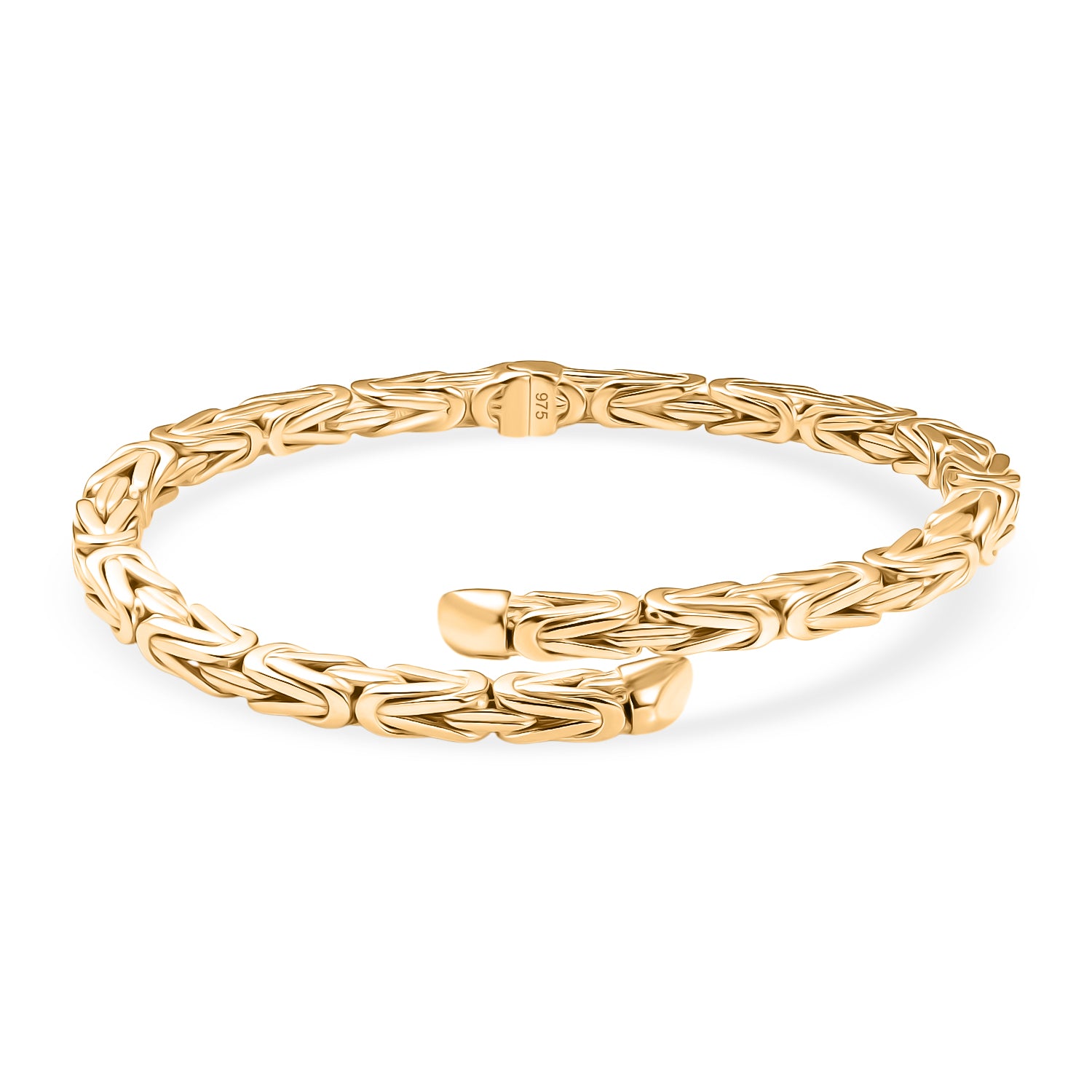 9K Yellow Gold Byzantine Openable Bangle (Size 7.5 Adjustable) 8103784 0