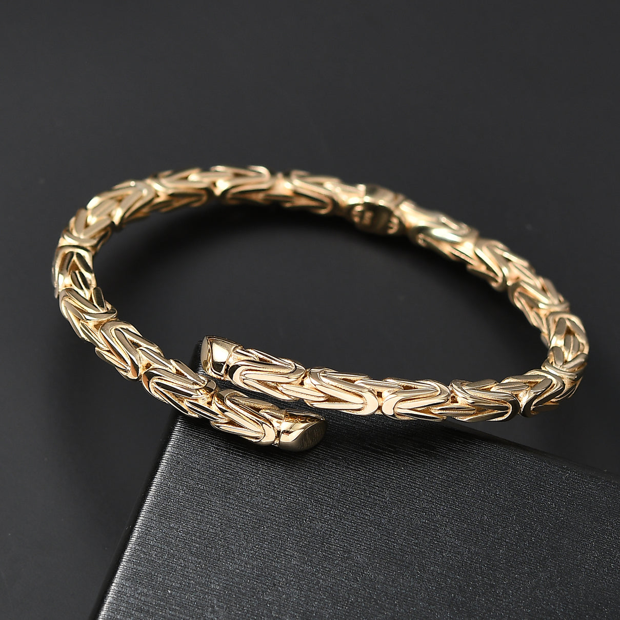9K Yellow Gold Byzantine Openable Bangle (Size 7.5 Adjustable) 8103784 2