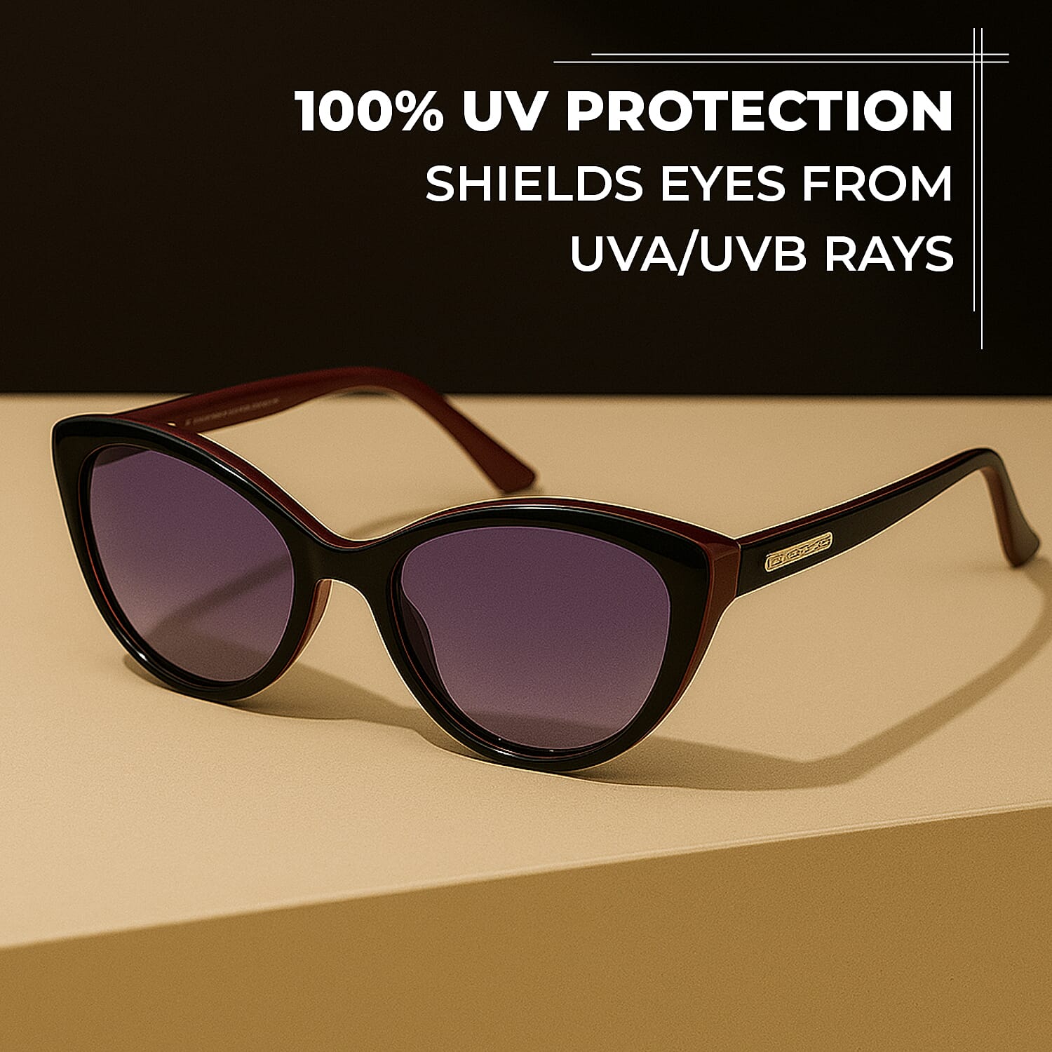 Catherine Denevue Sunglass - Black Red 8103795 2