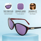 Catherine Denevue Sunglass - Black Red