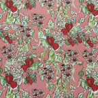 Signare Tapestry Collection - Designer Inspired Wild Stawberry Garden Cushion (Size 45x45cm) - Peach