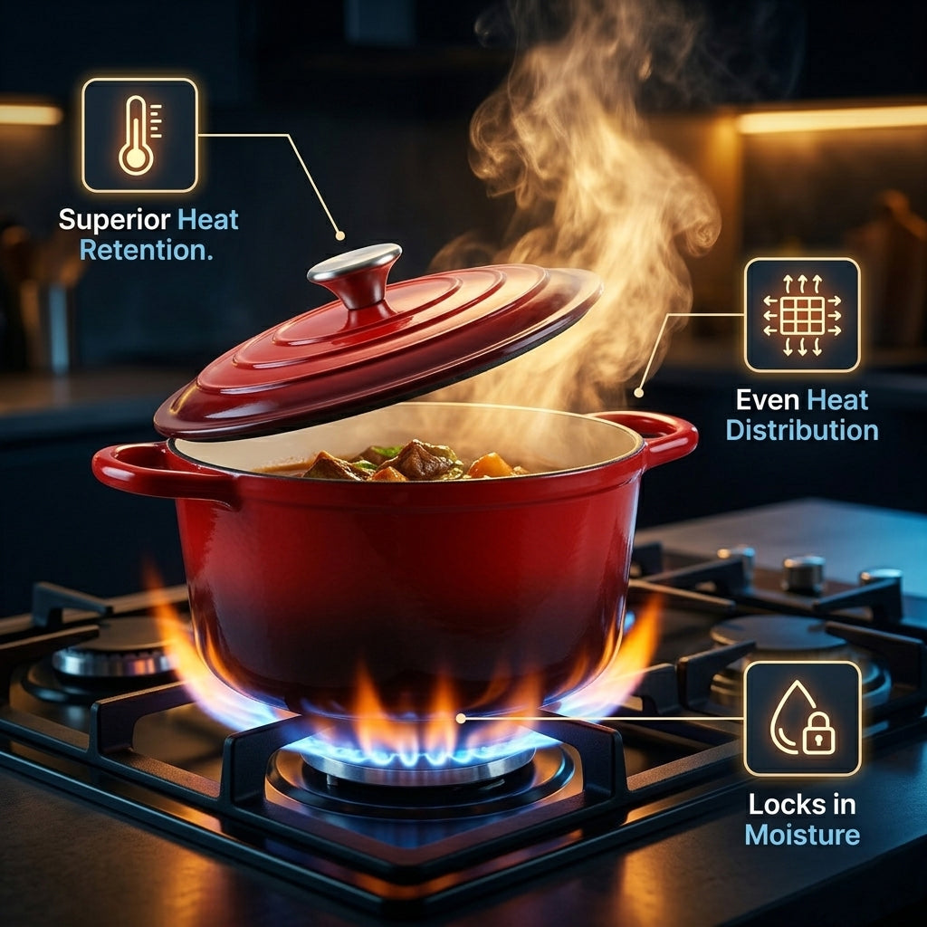 4L Cast Iron Pot with Lid 8104295 4