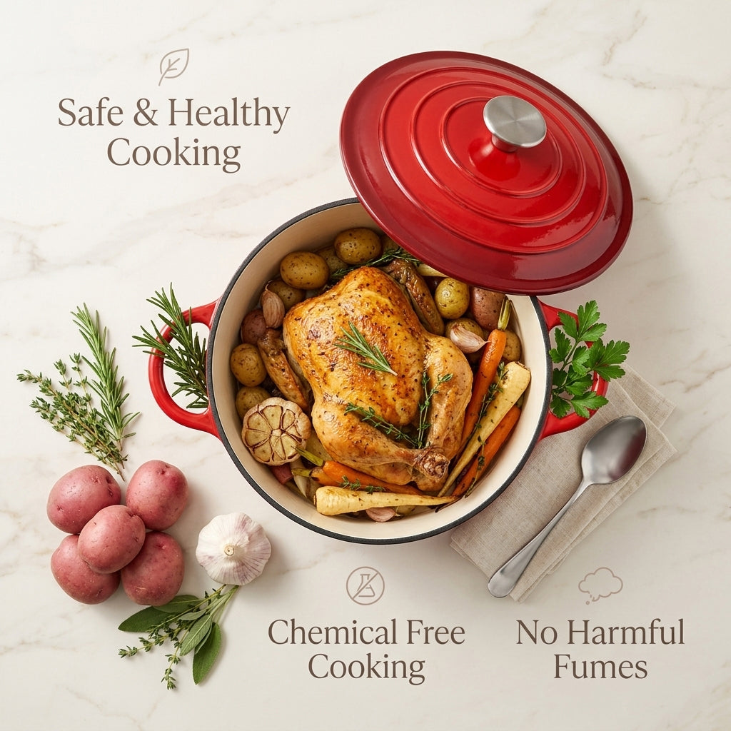 4L Cast Iron Pot with Lid 8104295 5