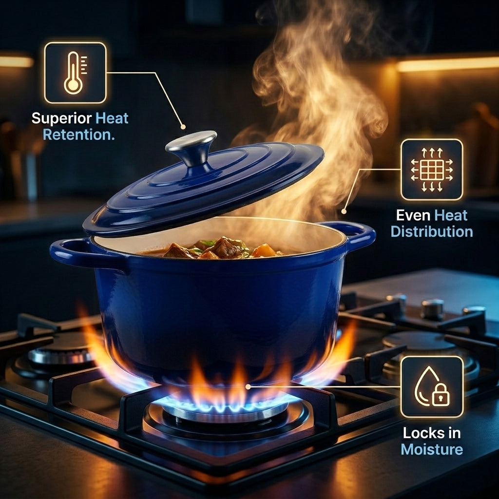 4L Cast Iron Pot with Lid 8104296 4