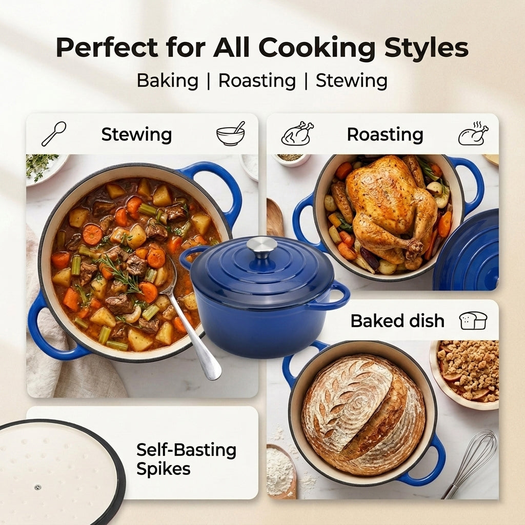 4L Cast Iron Pot with Lid V32359464 8