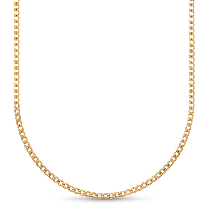 9K Gold 1.7 MM Curb Chain with Spring Ring Clasp 18 Inch Polished 8104700 1