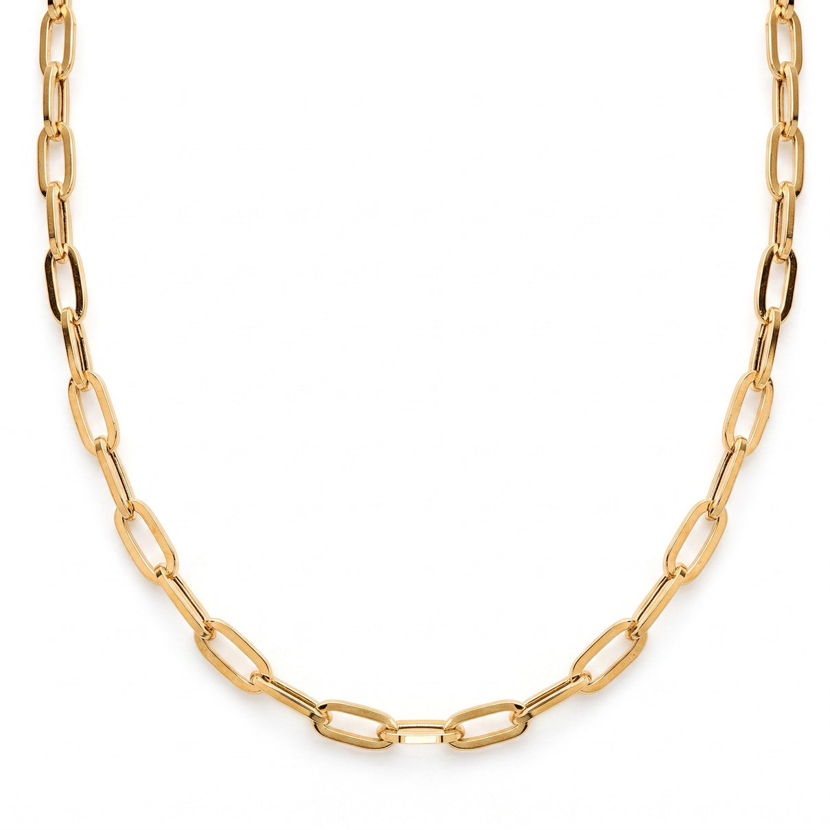 9K Gold 3.5MM Paperclip Chain with Lobster Clasp 24 Inch Polished 6g 8104707 0