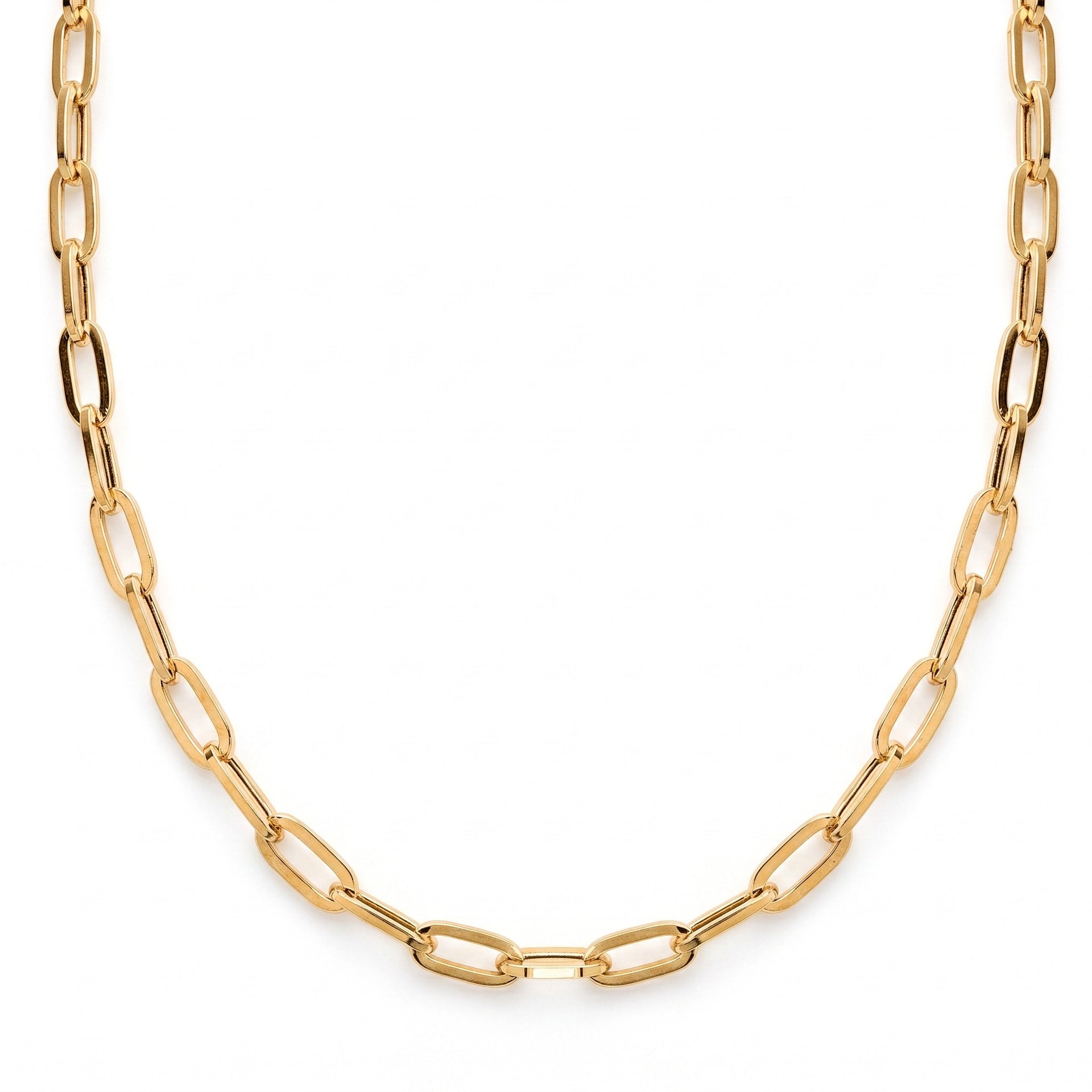 9K Gold 3.5MM Paperclip Chain with Lobster Clasp 24 Inch Polished 6g 8104707 0