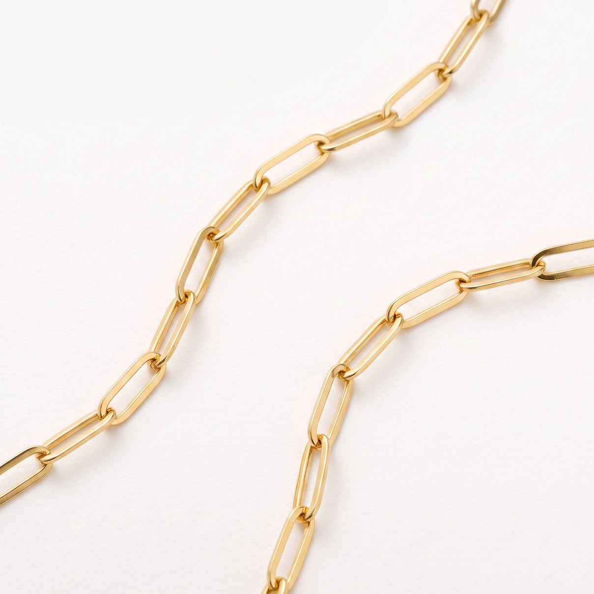 9K Gold 3.5MM Paperclip Chain with Lobster Clasp 24 Inch Polished 6g 8104707 3