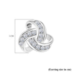 Lab Grown Diamond (SI/GH) Knot Earring in Rhodium Overlay Sterling Silver 0.30 Ct._8105470_4