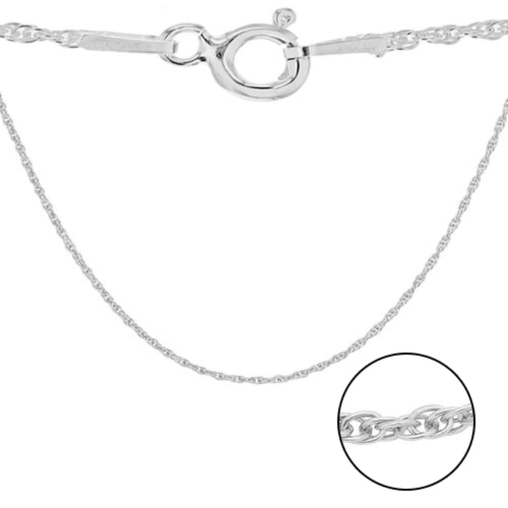 Silver 1.3 MM Pow Chain with Spring Ring Clasp 22 Inch Polished, 2.3 Gms 8105597 1