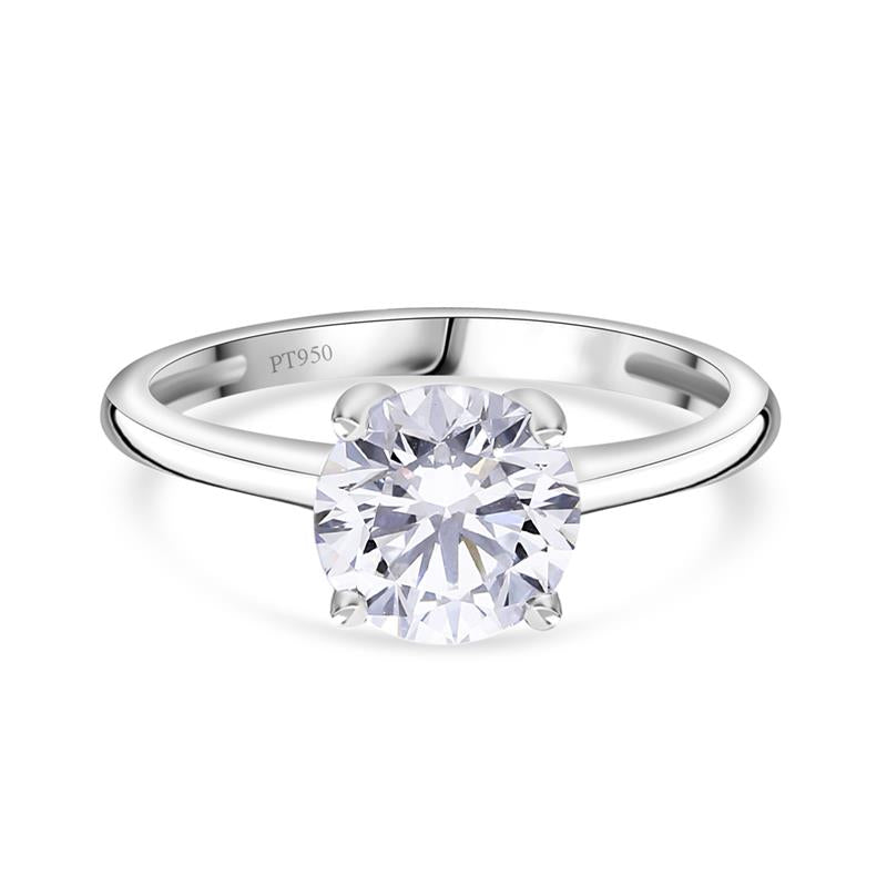 IGI Certified Lab Grown Diamond Round Cut - D - Colour, Internally Flawless and Ideal Cut - 1.00 Ct, Platinum Wt. 4.18 Gms._8105677