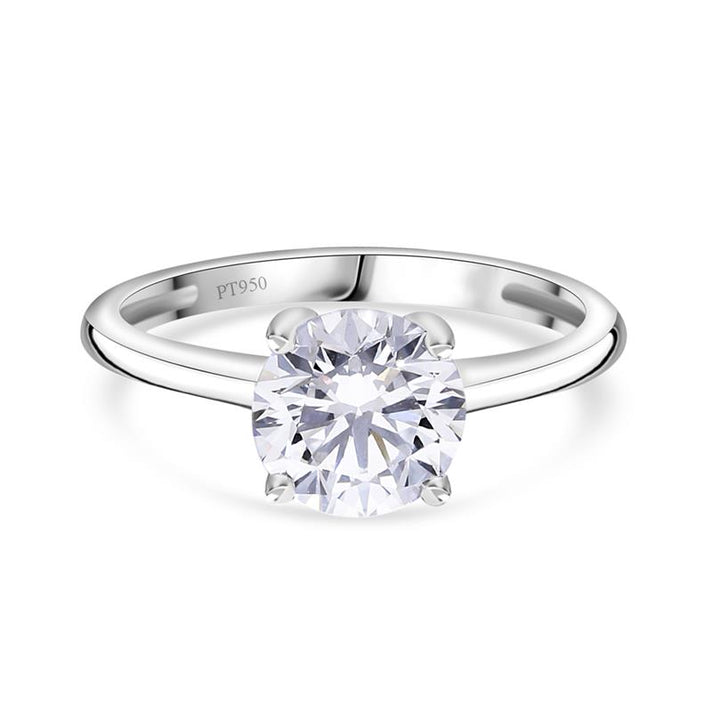 LUXURIANT 1 Ct. Lab Grown Diamond D Colour Solitaire Ring in 950 Platinum, IGI Certified 8105677 1