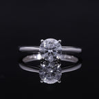 IGI Certified Lab Grown Diamond Round Cut - D - Colour, Internally Flawless and Ideal Cut - 1.00 Ct, Platinum Wt. 4.18 Gms._8105677_1