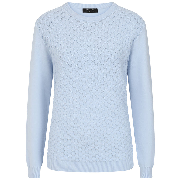 Emreco Women's Knitted Bubble Textured Round Neck Jumper 8107510 2