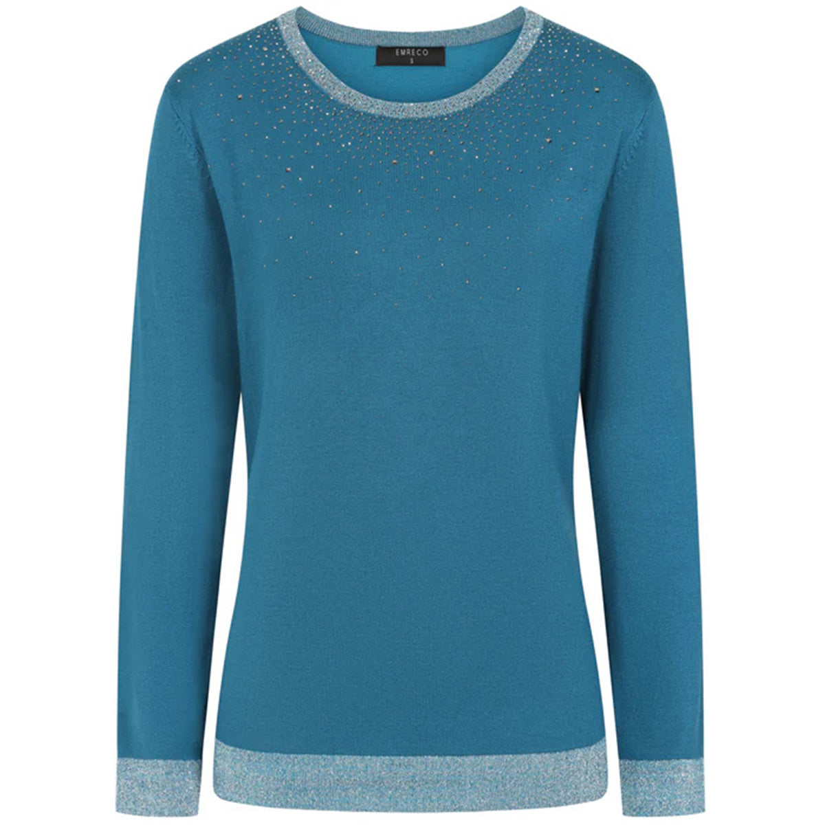 Emreco Sparkle Neckline Jumper (Size XL) - Teal 8107615 4