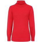 Emreco Chunky Cable Front Roll Neck Jumper (Size XL) - Red_8107640_3