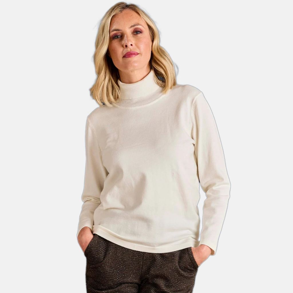 Basic Roll Neck Jumper (Size XL, 20-22) - Ivory_8107657