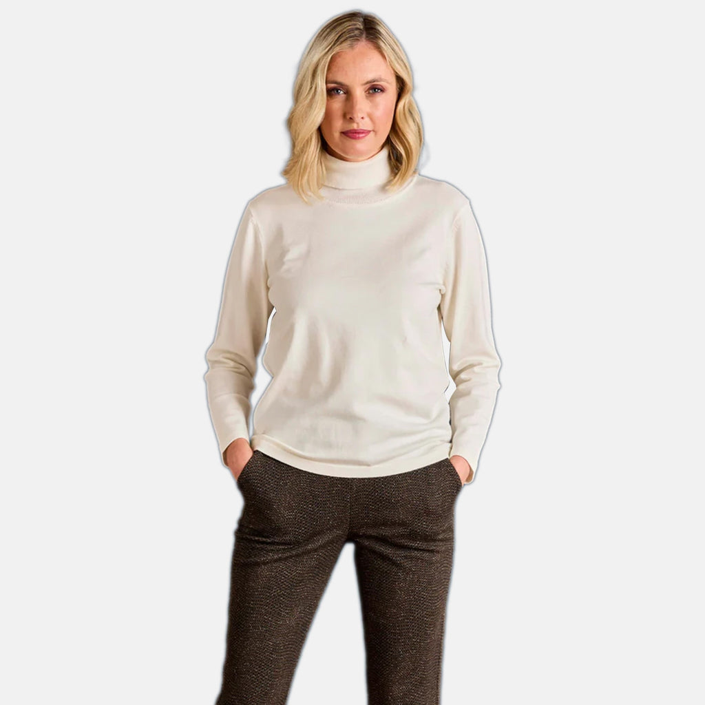 Basic Roll Neck Jumper (Size XL, 20-22) - Ivory_8107657_1