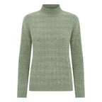 Cable Front Turle Neck Jumper (Size M) - Green_8107718_2