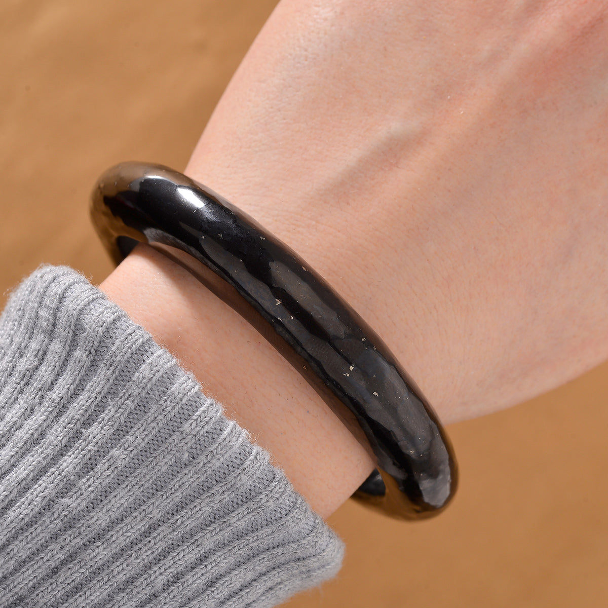 Natural Shungite Bangle (Size - 8) 250 Ct. 8107837 2