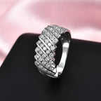 Luxuriant Diamond Lab Grown Diamond (SI-G/H) Ring in Rhodium Overlay Sterling Silver 1.01 Ct._8110314_1