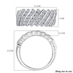 Luxuriant Diamond Lab Grown Diamond (SI-G/H) Ring in Rhodium Overlay Sterling Silver 1.01 Ct._8110314_5