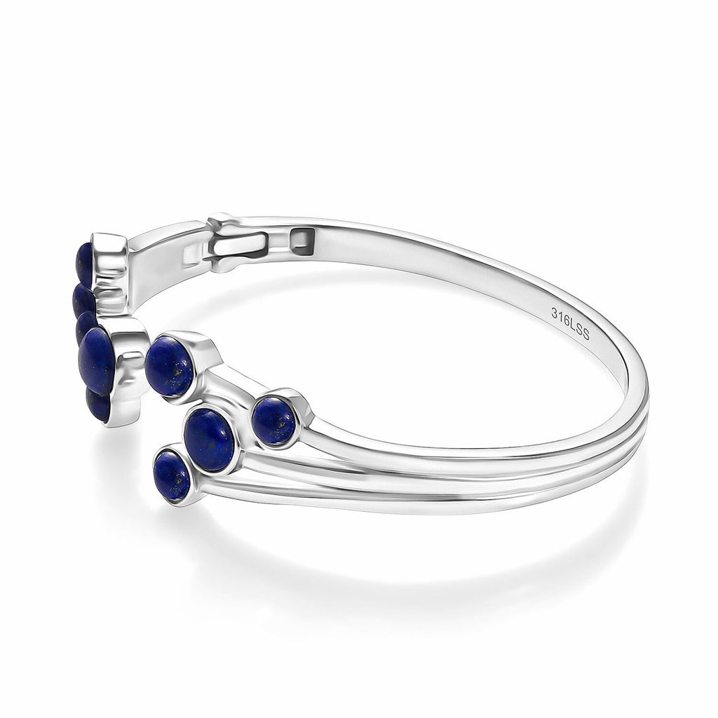 Designer Inspired - Natural Lapis Lazuli Bangle (Size 7.5)