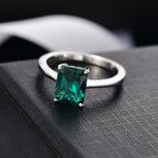 10K White Gold AGI Certified AAA Lab Grown Emerald Solitaire Ring 2.16 Ct._8111716_1