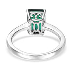 10K White Gold AGI Certified AAA Lab Grown Emerald Solitaire Ring 2.16 Ct._8111716_4