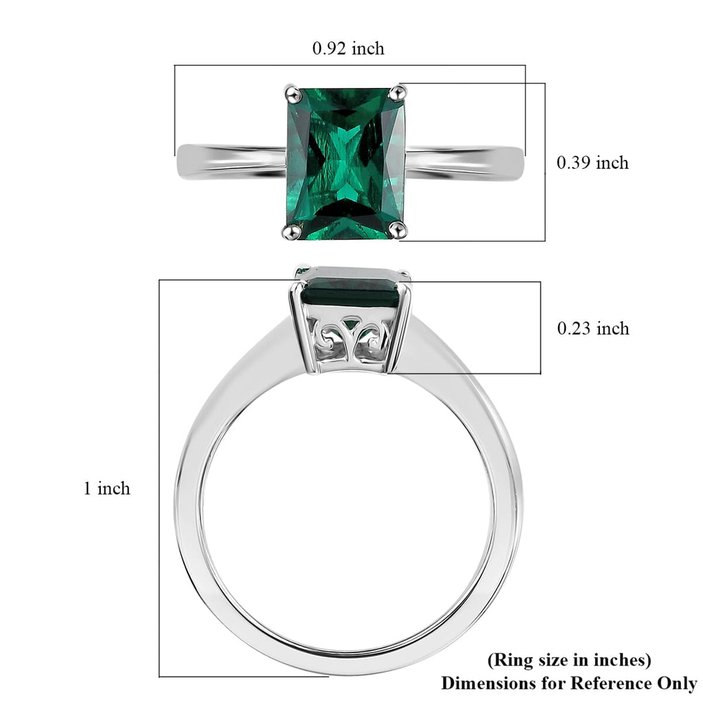 10K White Gold AGI Certified AAA Lab Grown Emerald Solitaire Ring 2.16 Ct._8111716_5