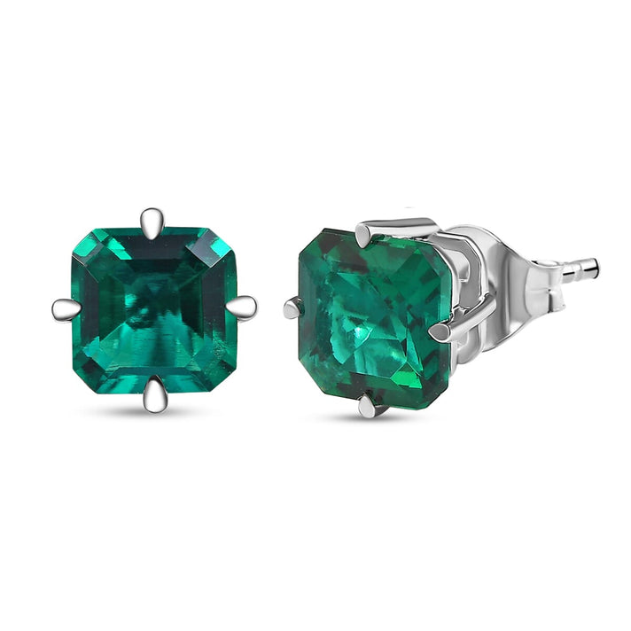 Luxuriant 10K White Gold AAA Lab Grown Emerald Fancy Earring, Gold Wt.1.29 Gms  2.038  Ct. 8111740 1