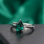 Luxuriant 10K White Gold AAA Lab Grown Emerald Ring, Gold Wt.2.88 Gms  1.520  Ct._8111850_1