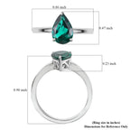 Luxuriant 10K White Gold AAA Lab Grown Emerald Ring, Gold Wt.2.88 Gms  1.520  Ct._8111850_5
