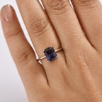 Luxuriant - 9K White Gold AGI Certified AAA Lab Grown Alexandrite Ring 3.01 Ct, Gold Wt. 2.90 Gms_8112116_2