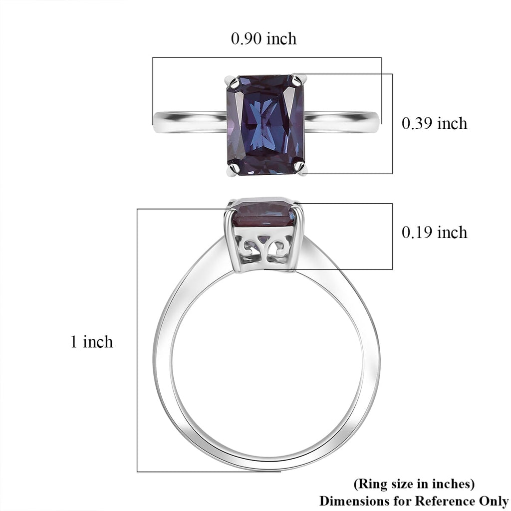 Luxuriant - 9K White Gold AGI Certified AAA Lab Grown Alexandrite Ring 3.01 Ct, Gold Wt. 2.90 Gms_8112116_5