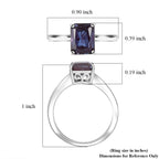 Luxuriant - 9K White Gold AGI Certified AAA Lab Grown Alexandrite Ring 3.01 Ct, Gold Wt. 2.90 Gms_8112116_5