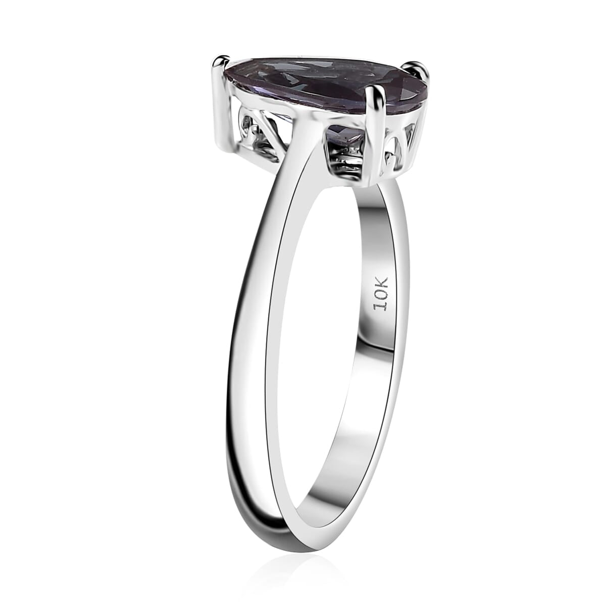 LUXURIANT 2 Ct. AAA Lab Grown Alexandrite Ring in 10K White Gold 8112144 3