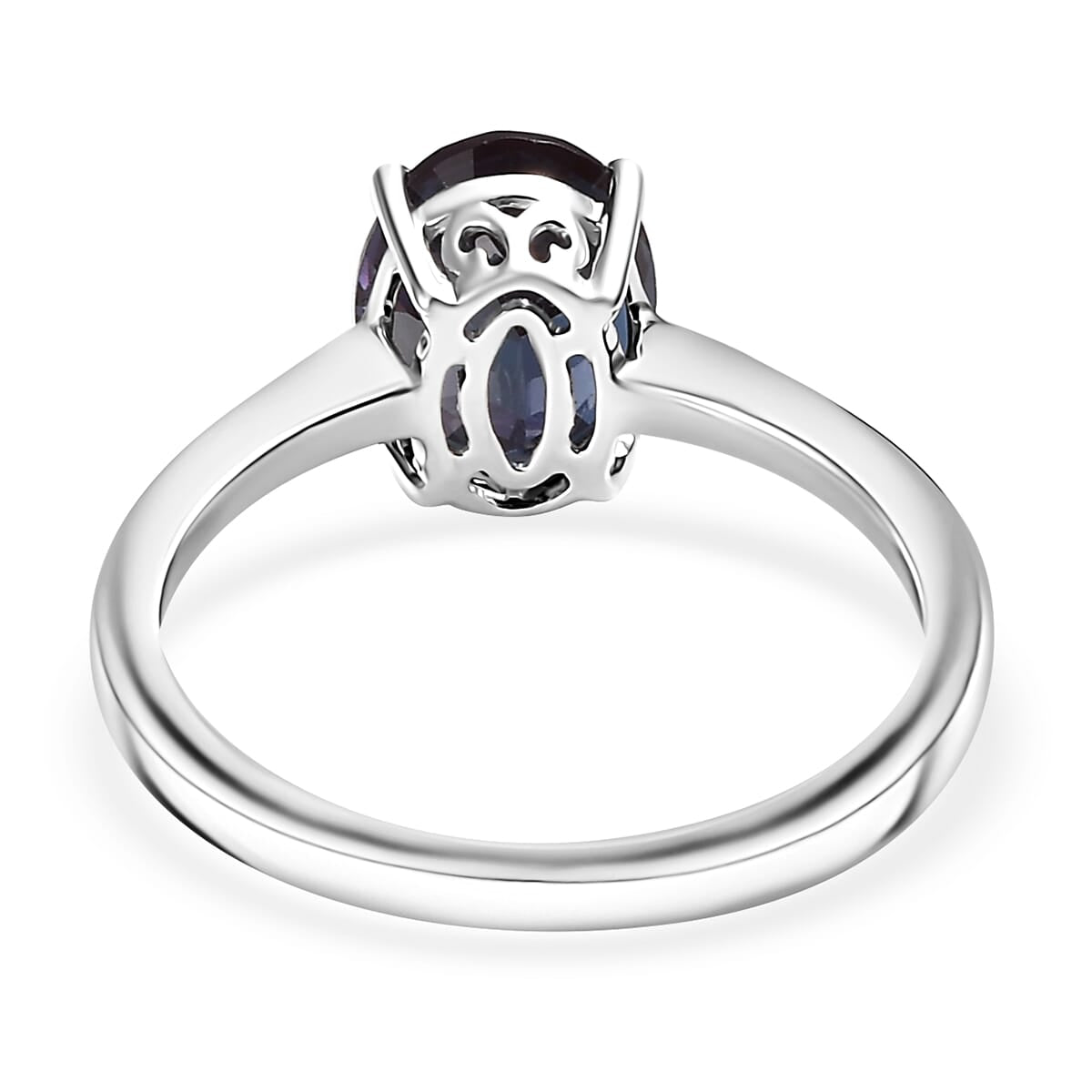 LUXURIANT AGI Certified 2.3 Ct. AAA Lab Grown Alexandrite Solitaire Ring in 10K White Gold 8112159 5