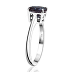 LUXURIANT 9K White Gold AGI Certified AAA Lab Grown Alexandrite Solitaire Ring 2.14 Ct._8112167_3