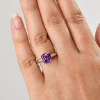 Luxuriant Diamond 10K White Gold AAA Lab Grown Color Change Sapphire Solitaire Ring, Gold Wt.3.09 Gms  3.535  Ct._8112342_2