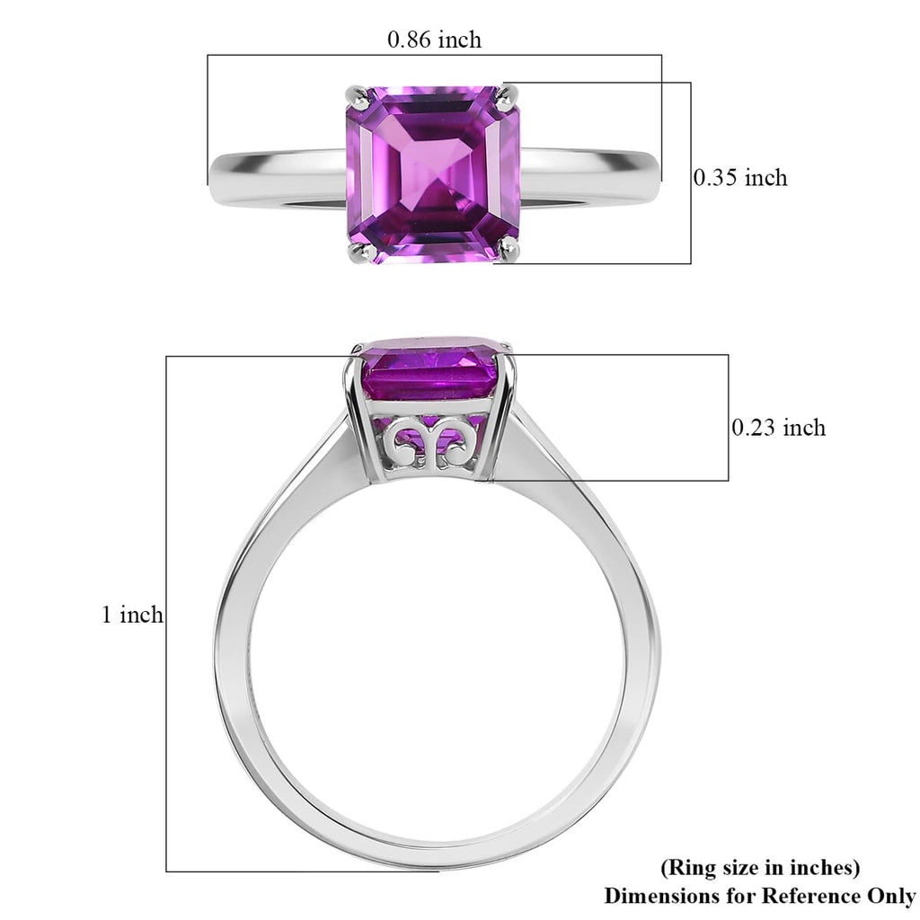 Luxuriant Diamond 10K White Gold AAA Lab Grown Color Change Sapphire Solitaire Ring, Gold Wt.3.09 Gms  3.535  Ct._8112342_5